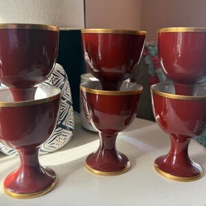 Fitz and Floyd Red and Gold Goblet Collection
